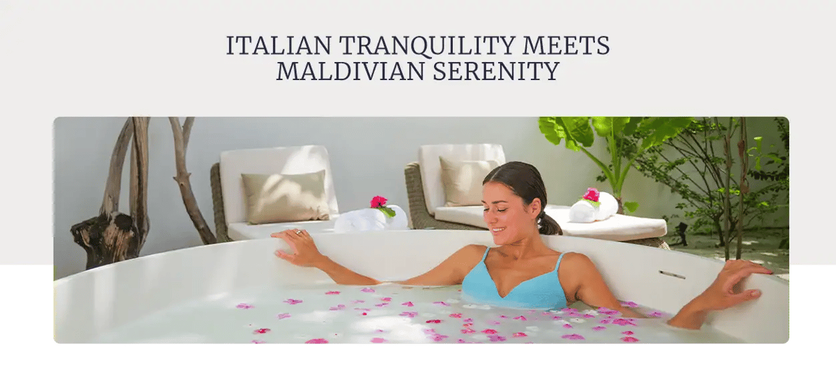 ITALIAN TRANQUILITY MEETS MALDIVIAN SERENITY