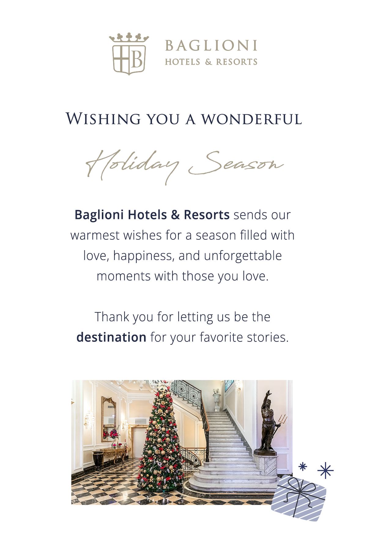 WISHING YOU A WONDERFUL HOLIDAY SEASON